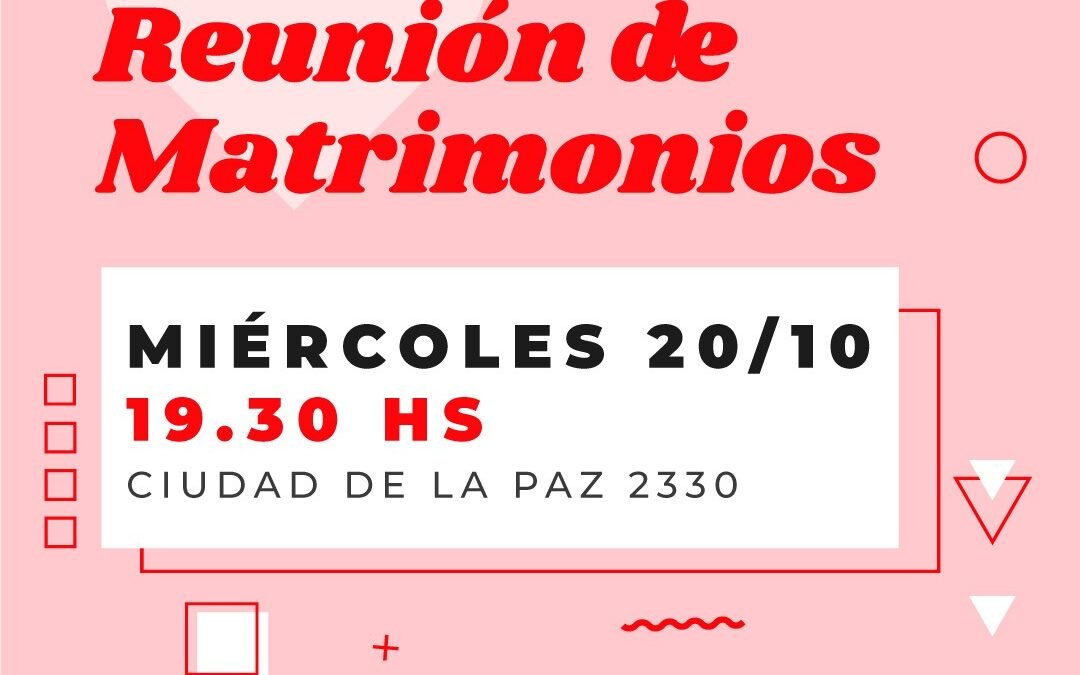 Reunión de Matrimonios – Octubre 2021